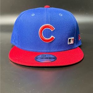Chicago Cubs Snapback Hat New Era Back letter Arch 9FIFTY Blue Red Green Visor